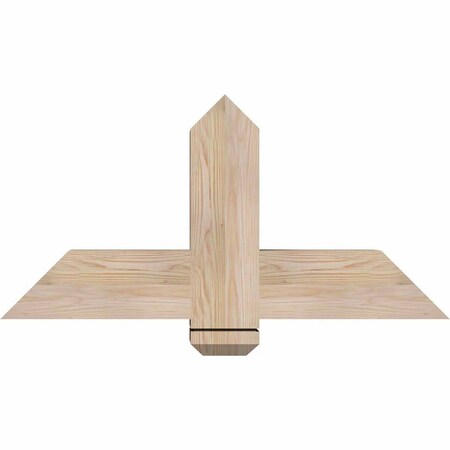 Ekena Millwork Eugene Smooth Timber Gable Bracket, Douglas Fir, 36"W x 18"H x 5 1/2"D x 5 1/2"F, 12/12 Pitch GBW036X18X0606EUG00SDF